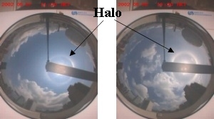   Left Figure2: Halo on 7 May 2002,  Right Figure2: Halo on 8 May 2002