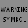 Warning symbol in grey shade