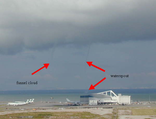 Photograph taken by the Observatory Weather Observer at the airport at 8:02 a.m., 31 July 2003 (Thursday),
                                                              looking towards the southwest