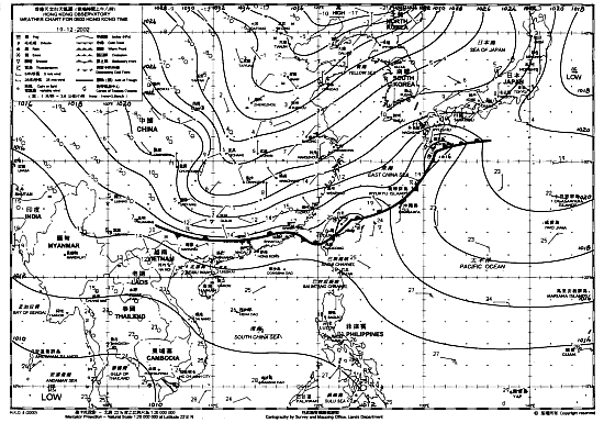 Fig.1 Weather Chart on 19 December 2002