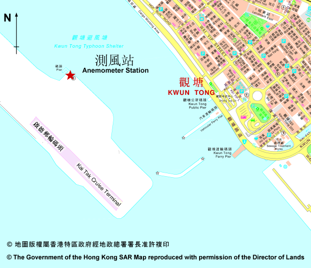 Location of the Kai Tak Wind Station