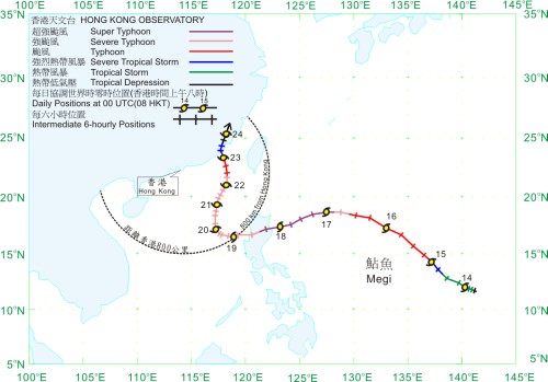 圖 4     強颱風鮎魚的路徑