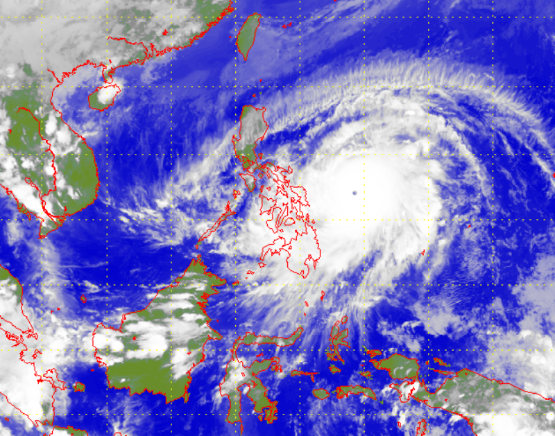 超強颱風舒力基(2102)的衛星圖片