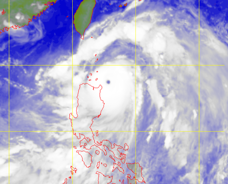 超強颱風燦都(2114)的衛星圖片