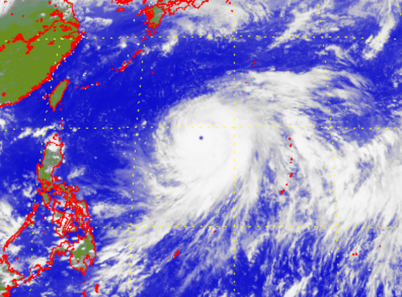 超強颱風蒲公英(2116)的衛星圖片