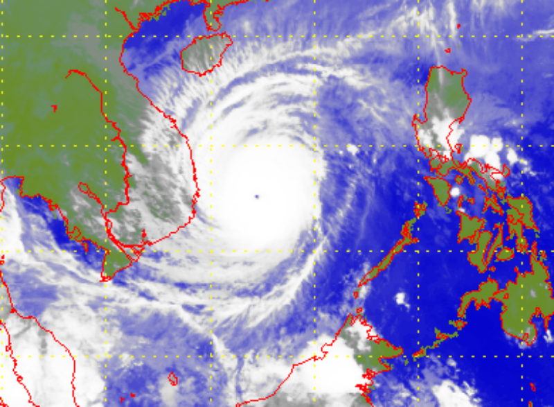 超強颱風雷伊(2122)的衛星圖片