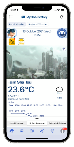 MyObservatory mobile app
