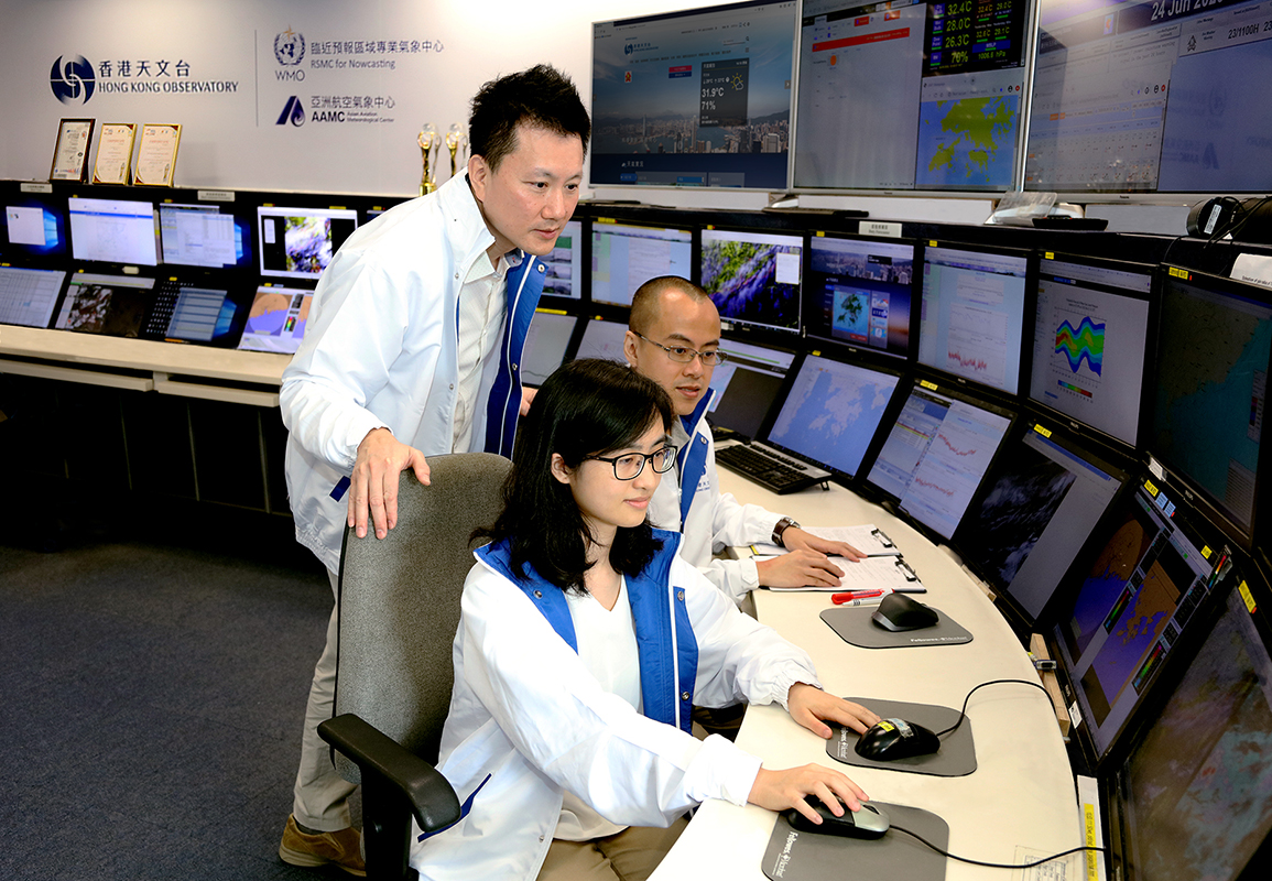 The Observatory staff providing round-the-clock meteorological services