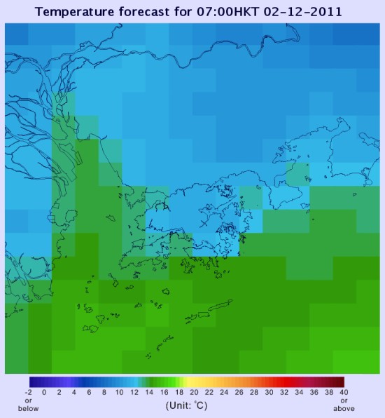 Figure 1:     Digital temperature forecasts