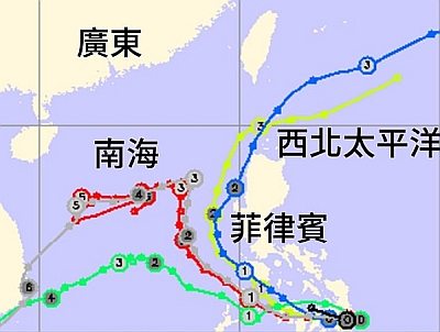 熱帶氣旋蝎虎的電腦模式預測