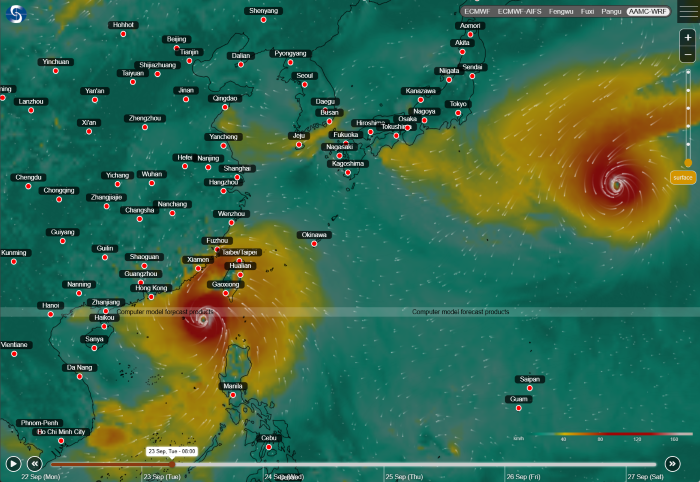 New “AAMC-WRF” Mesoscale Forecast Model Products on “Earth Weather”