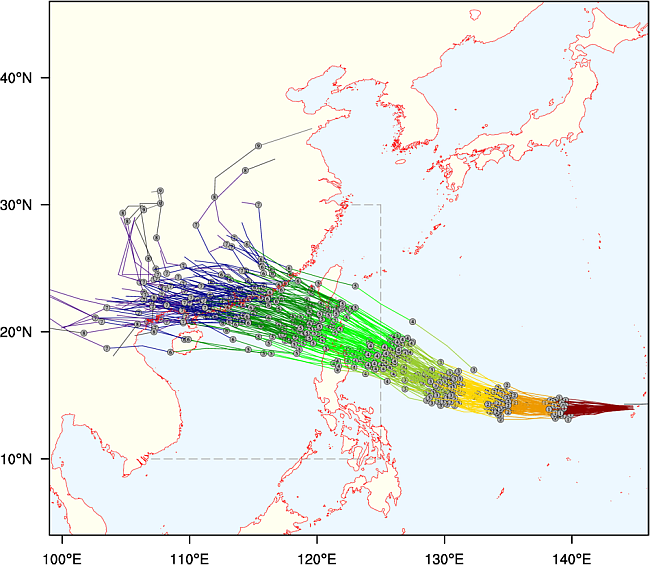 Probabilistic Forecast for Tropical Cyclone Tracks｜Hong Kong