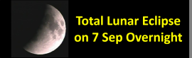 Total lunar eclipse on overnight of September 7