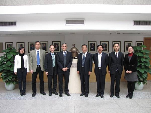 Mr. Shun (fourth from left) photographed with the Vice Administrator of China Earthquake Administration, Mr. Zhao Heping (fourth from right).