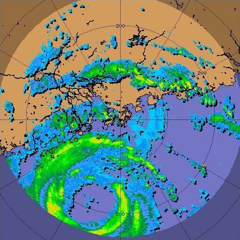 Radar echoes of Typhoon Hagupit