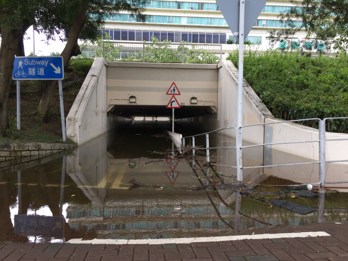 Flooding and damage caused by storm surge