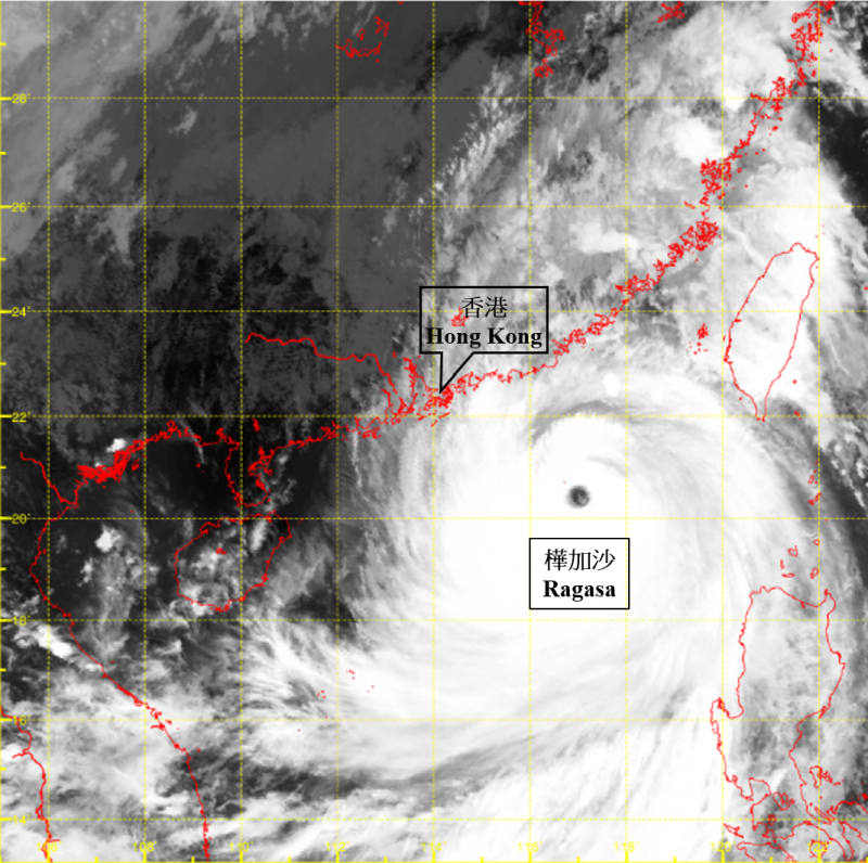 二零二五年九月二十三日下午2时20分左右的红外线卫星图片。