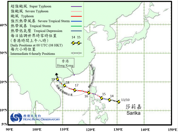 Track of  Sarika (1621)