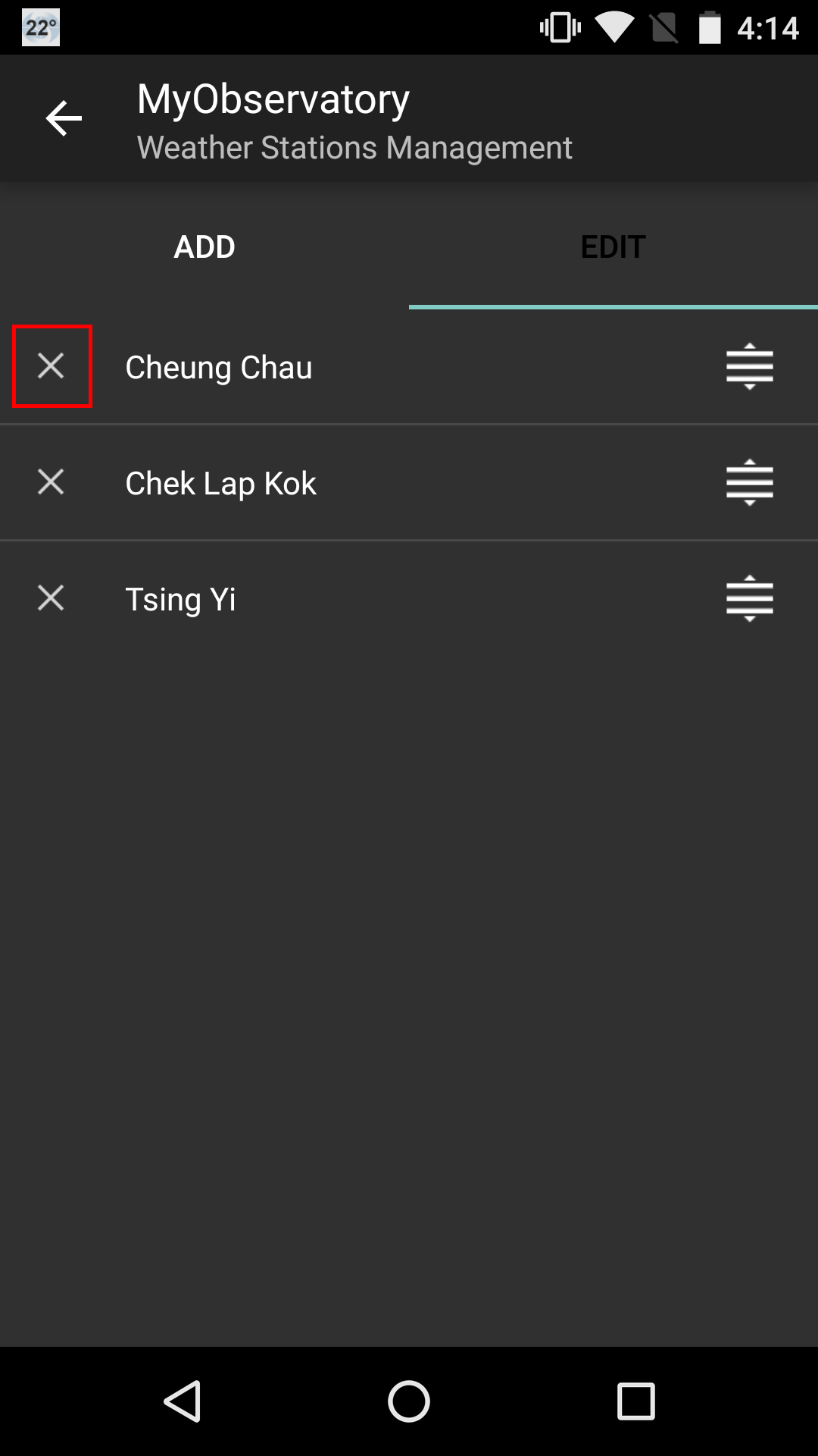Android screen