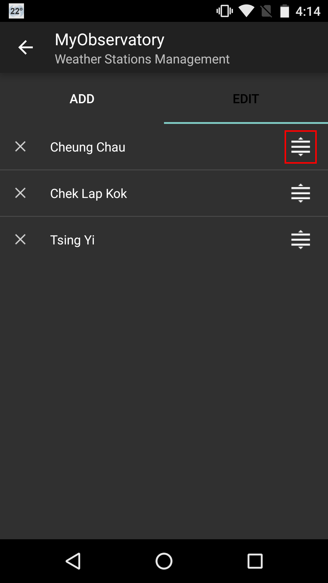 Android screen