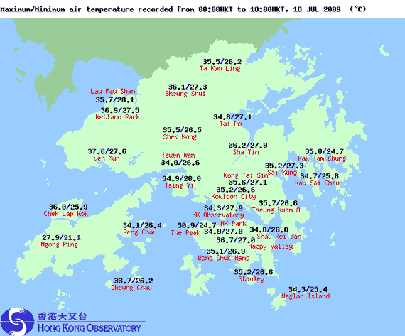  Maximum and minimum air temperature 