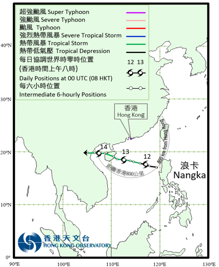 Track of Nangka: 11 – 15 October 2020.