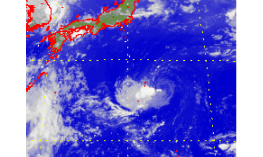 熱帶低氣壓(8月10日至12日)的衛星圖片 