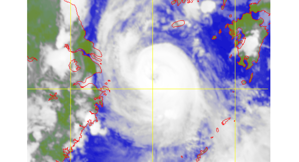 強颱風巴威 (2008)的衛星圖片 