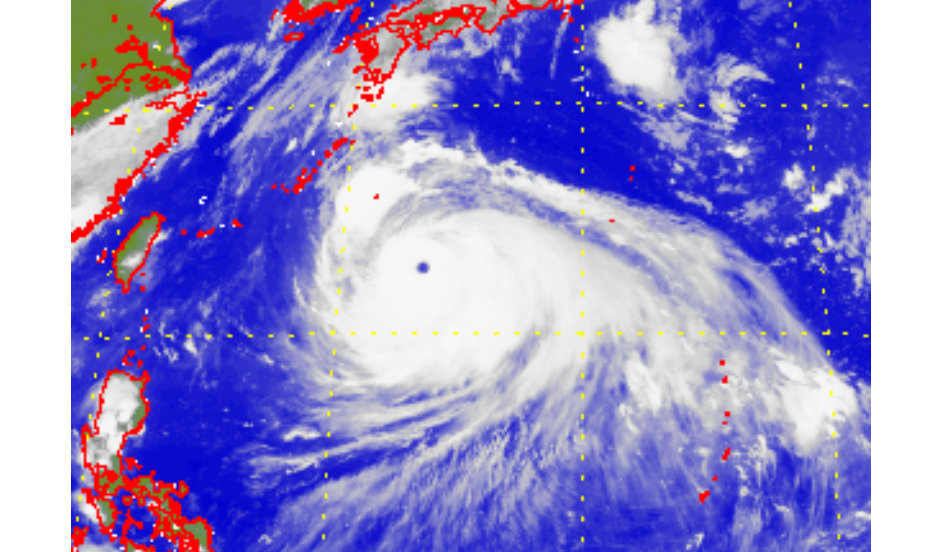 超強颱風海神 (2010)的衛星圖片 