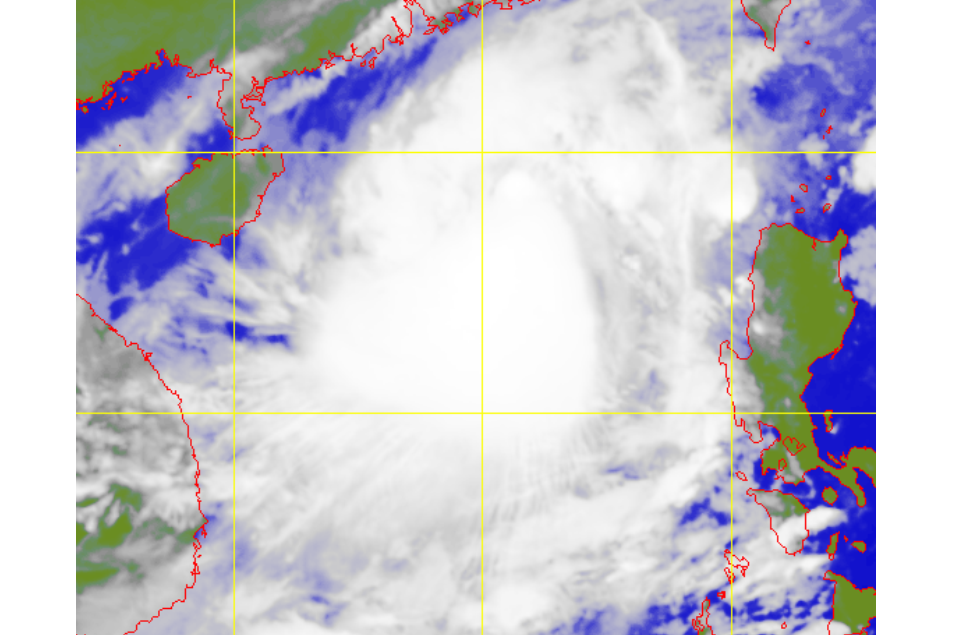 Satellite picture of Typhoon Saudel (2017)