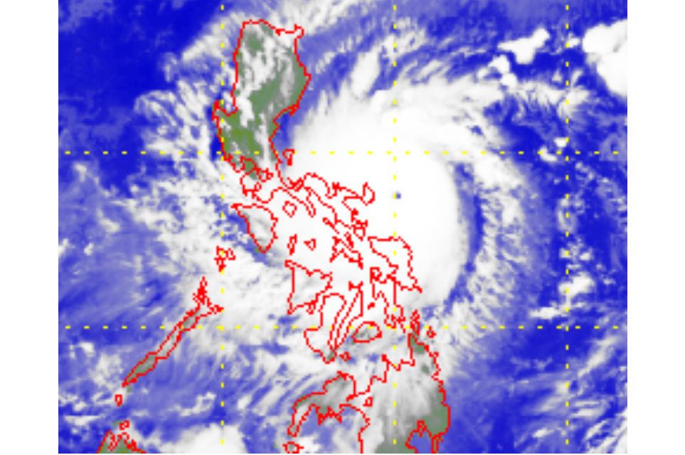 Satellite picture of Super Typhoon Goni (2019)