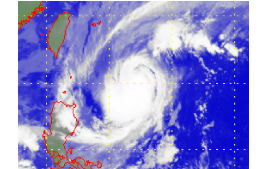 強烈熱帶風暴艾莎尼 (2020)的衛星圖片 