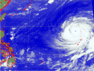 Satellite picture of Super Typhoon Choi-wan