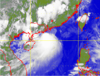 Satellite picture of Severe Tropical Storm Goni