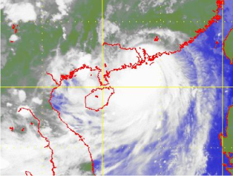 Satellite picture of Typhoon Koppu