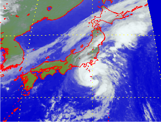 Satellite picture of Severe Tropical Storm Krovanh