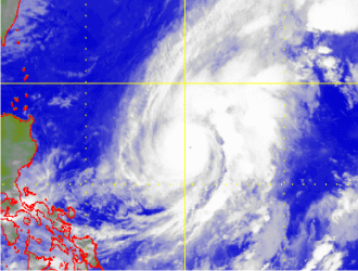 Satellite picture of Typhoon Kujira