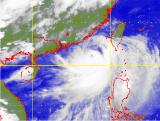 Satellite picture of Severe Tropical Storm Linfa