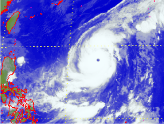 Satellite picture of Super Typhoon Lupit