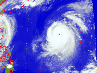 Satellite picture of Super Typhoon Melor