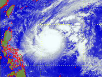 Satellite picture of Typhoon Mirinae