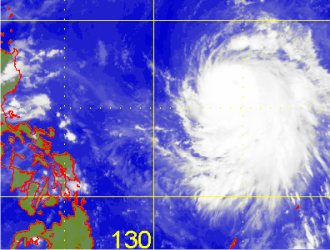Satellite picture of Typhoon Nakri