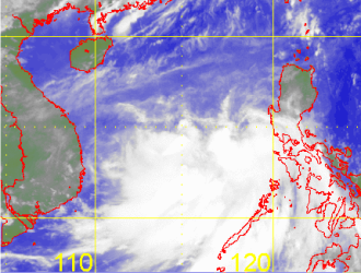 Satellite picture of Tropical Storm Nangka
