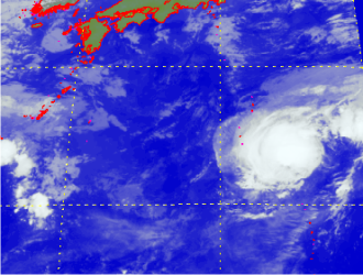 Satellite picture of Tropical Storm Nepartak