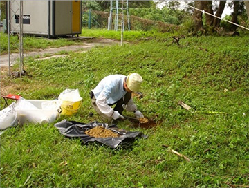 Land soil sampling