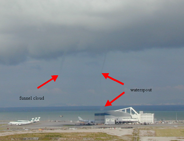 Photograph taken by the Observatory Weather Observer at the airport at 8:02 a.m., 31 July 2003 (Thursday),
looking towards the southwest