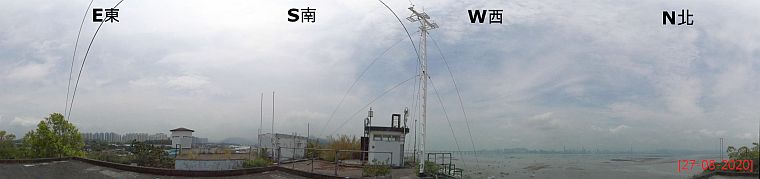 Panoramic view from the Lau Fau Shan Wind Station