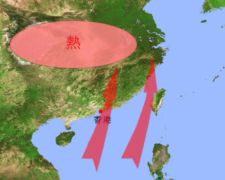 图一 东亚地区夏季季候风示意图
