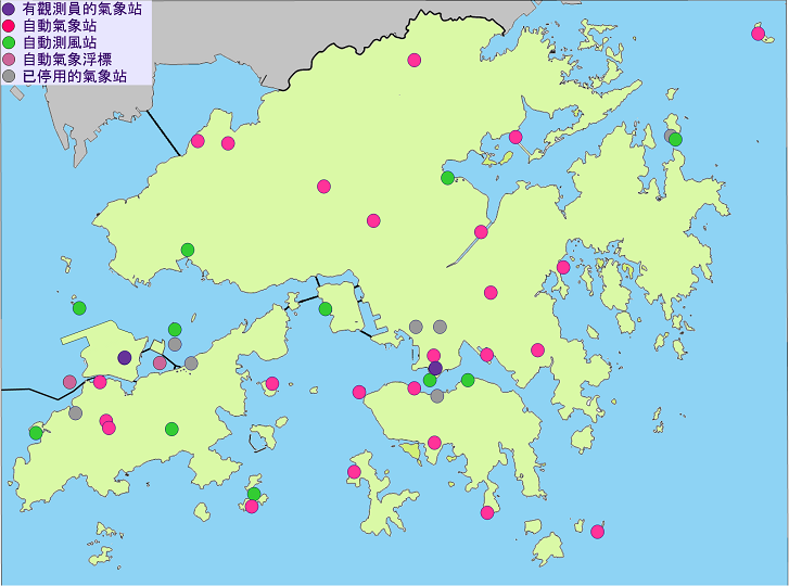 顯示風的氣象站