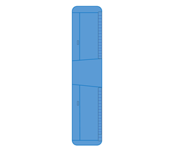 Figure 3  Top view of rectangular wings.
